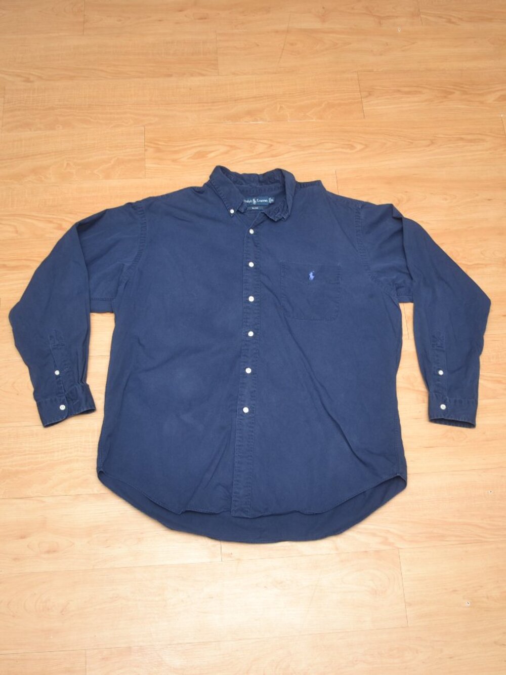 Vintage Ralph Lauren Blake Men's Navy Blue Button Down Long Sleeves